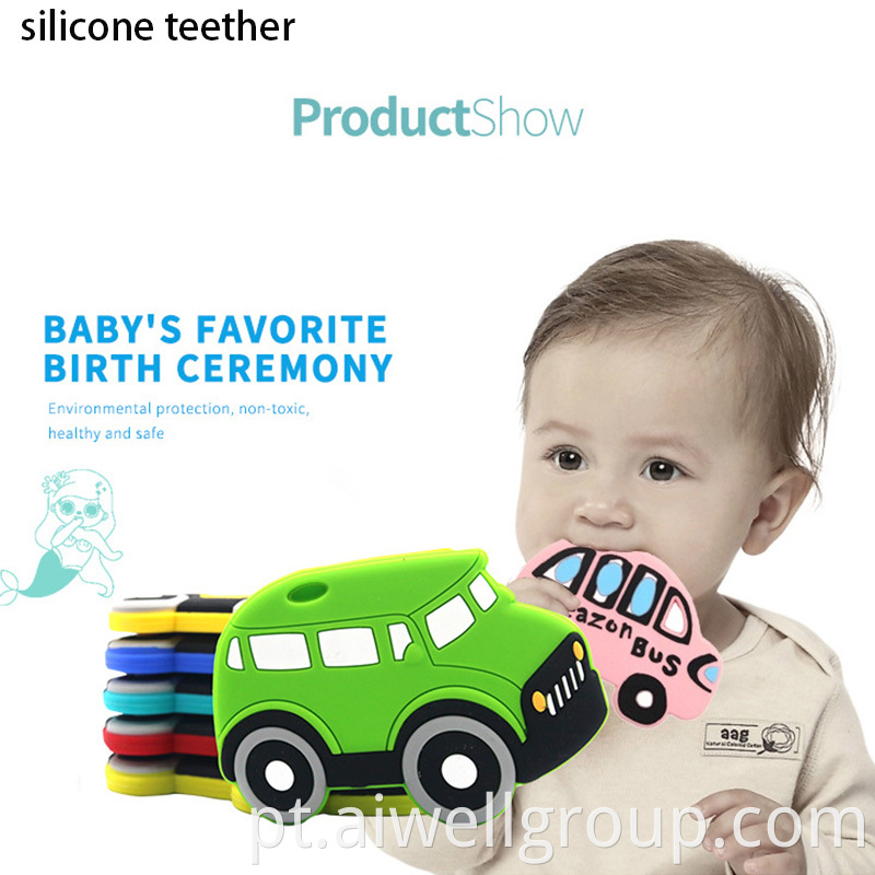 Baby bite silicone teether